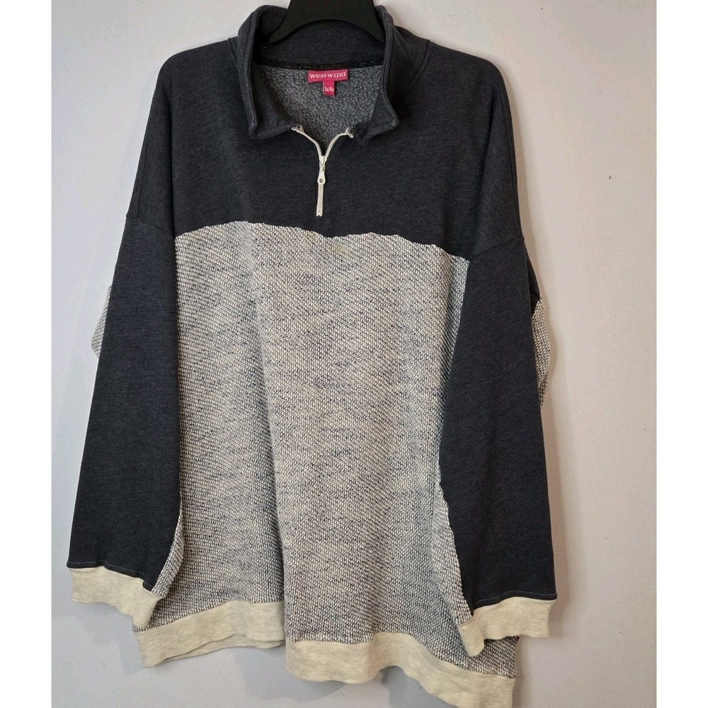 West Wind Big Men's 3X Knit Quarter Zip Made In USA